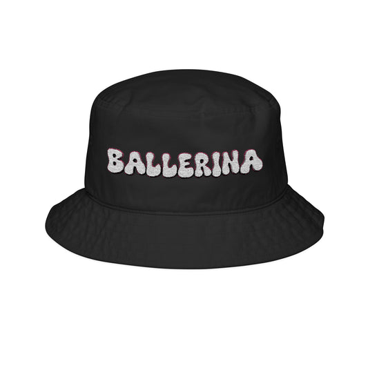 Ballerina Bucket Hat, Stylish Summer Hat, Dance Lover Gift, Embroidered Fashion Accessory, Beach Hat, Cute Dancewear