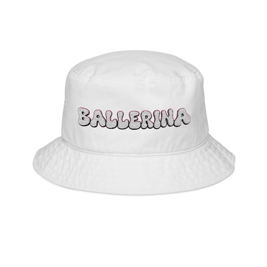 Ballerina Bucket Hat, Stylish Summer Hat, Dance Lover Gift, Embroidered Fashion Accessory, Beach Hat, Cute Dancewear
