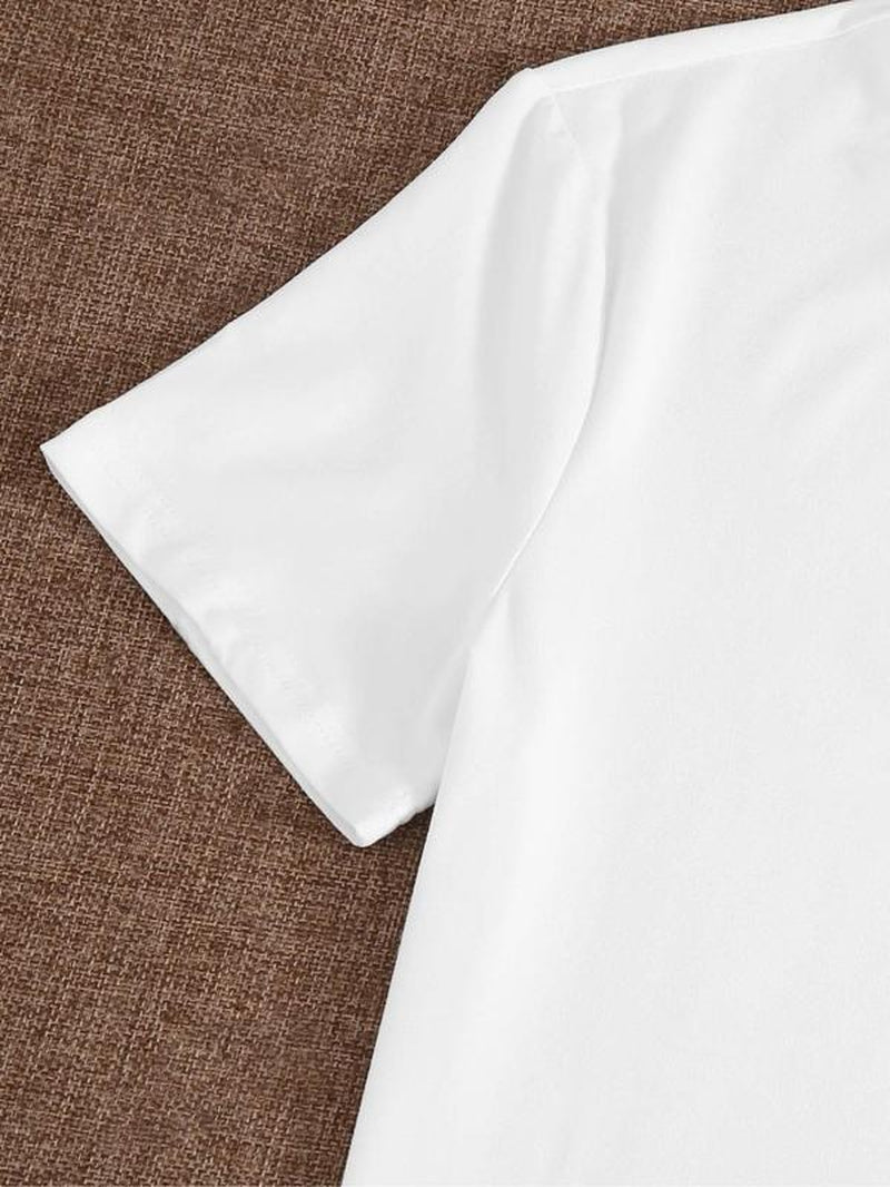 Women'S Letter Print round Neck Tee, Casual Short Sleeve Crew Neck T-Shirt for Daily Wear, Ladies Clothes for All Seasons, Graphic Tees Women, Summer Tops, Clothes for Women